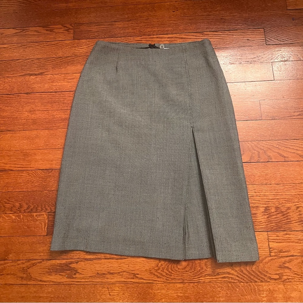 Vintage Christopher & Banks Skirt Womens grey lined Check ,classy, career, sz 4